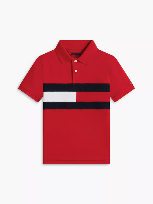 Polera con cuello colorblock