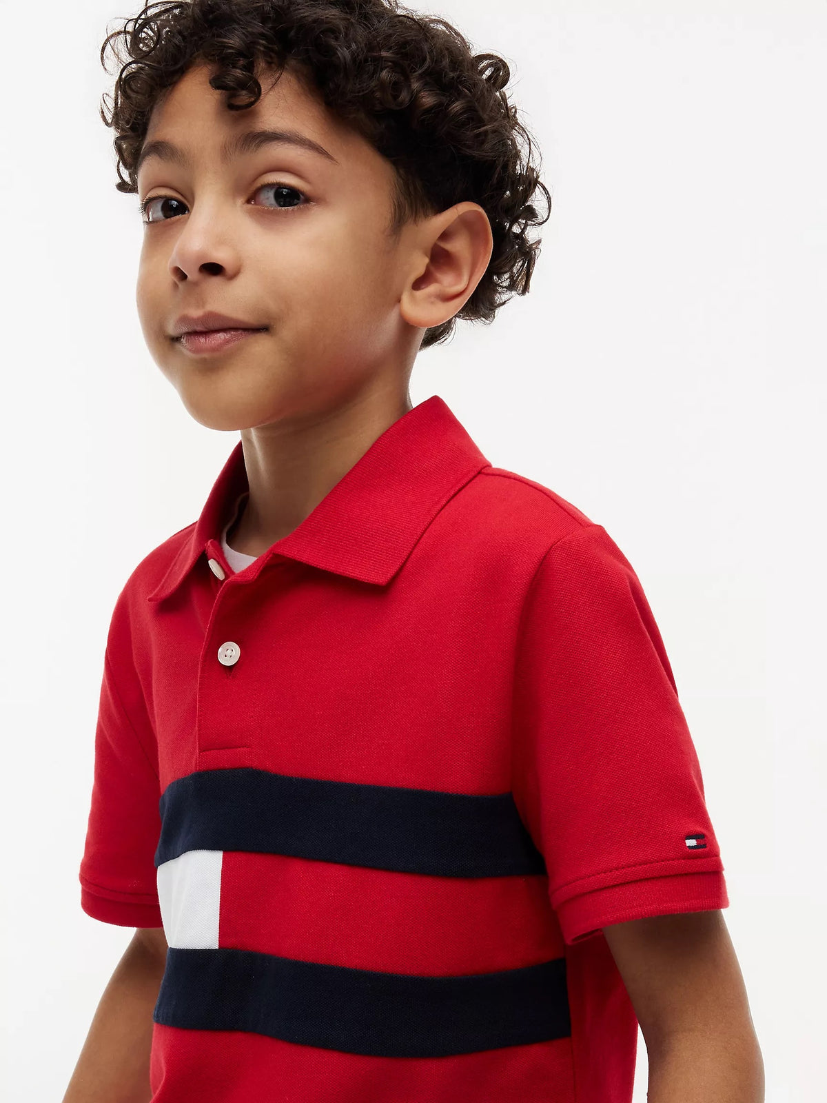 Polera con cuello colorblock