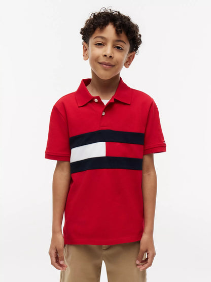Polera con cuello colorblock