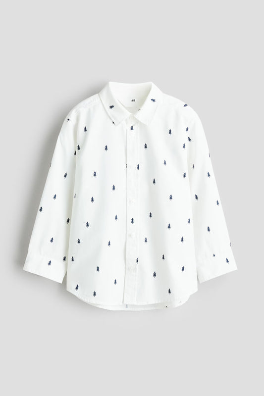 Camisa blanca pinos