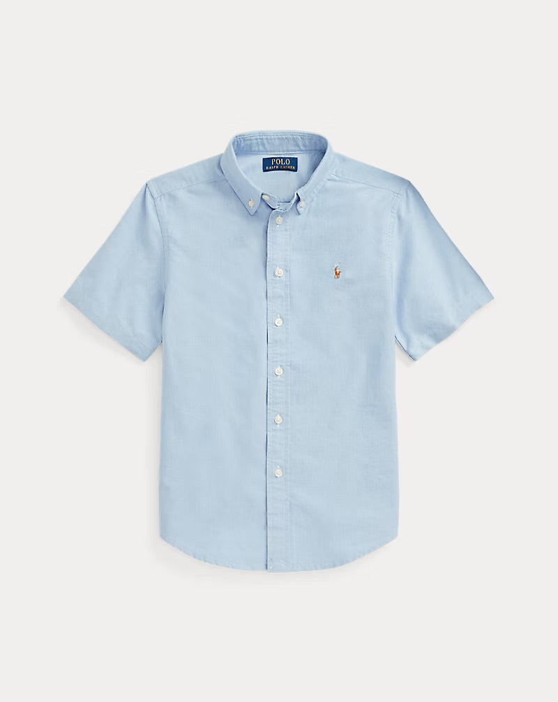 Camisa oxford azul manga corta