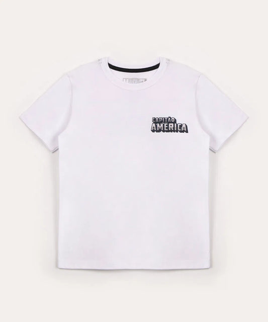Polera capitan america blanca