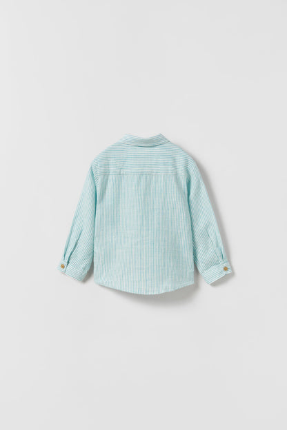 Camisa a rayas lino