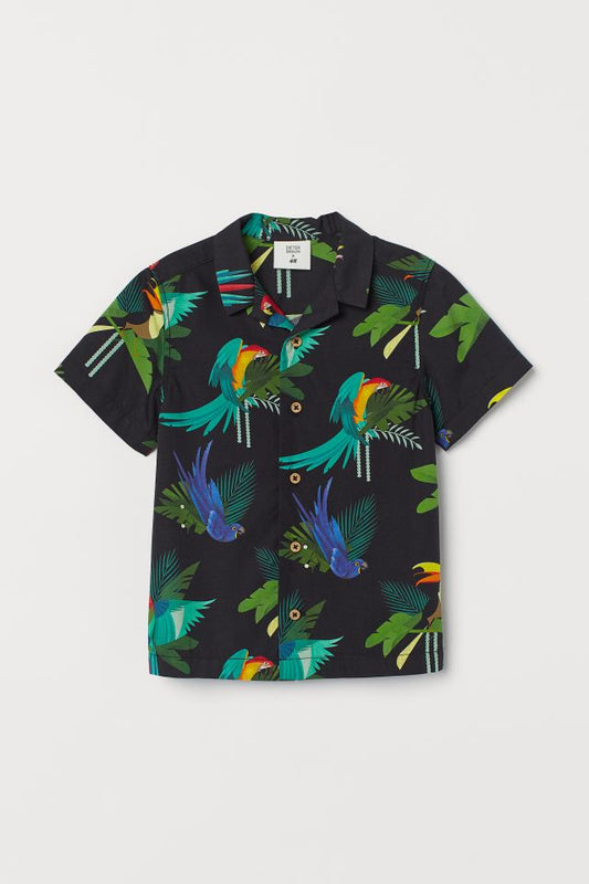 Camisa estampada pajaros